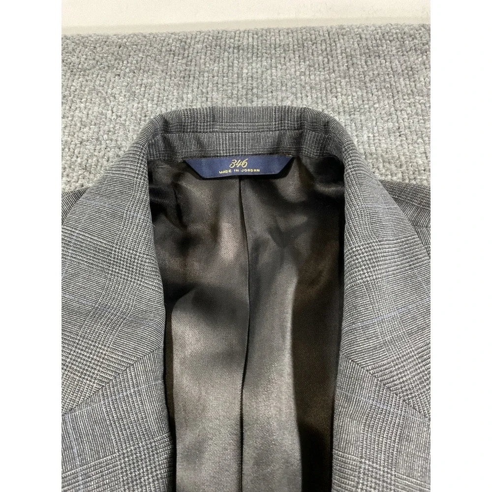 Brooks Brothers 346 Blazer Mens 41R Gray 97% Wool Stretch Sport Coat 2 Button Cl